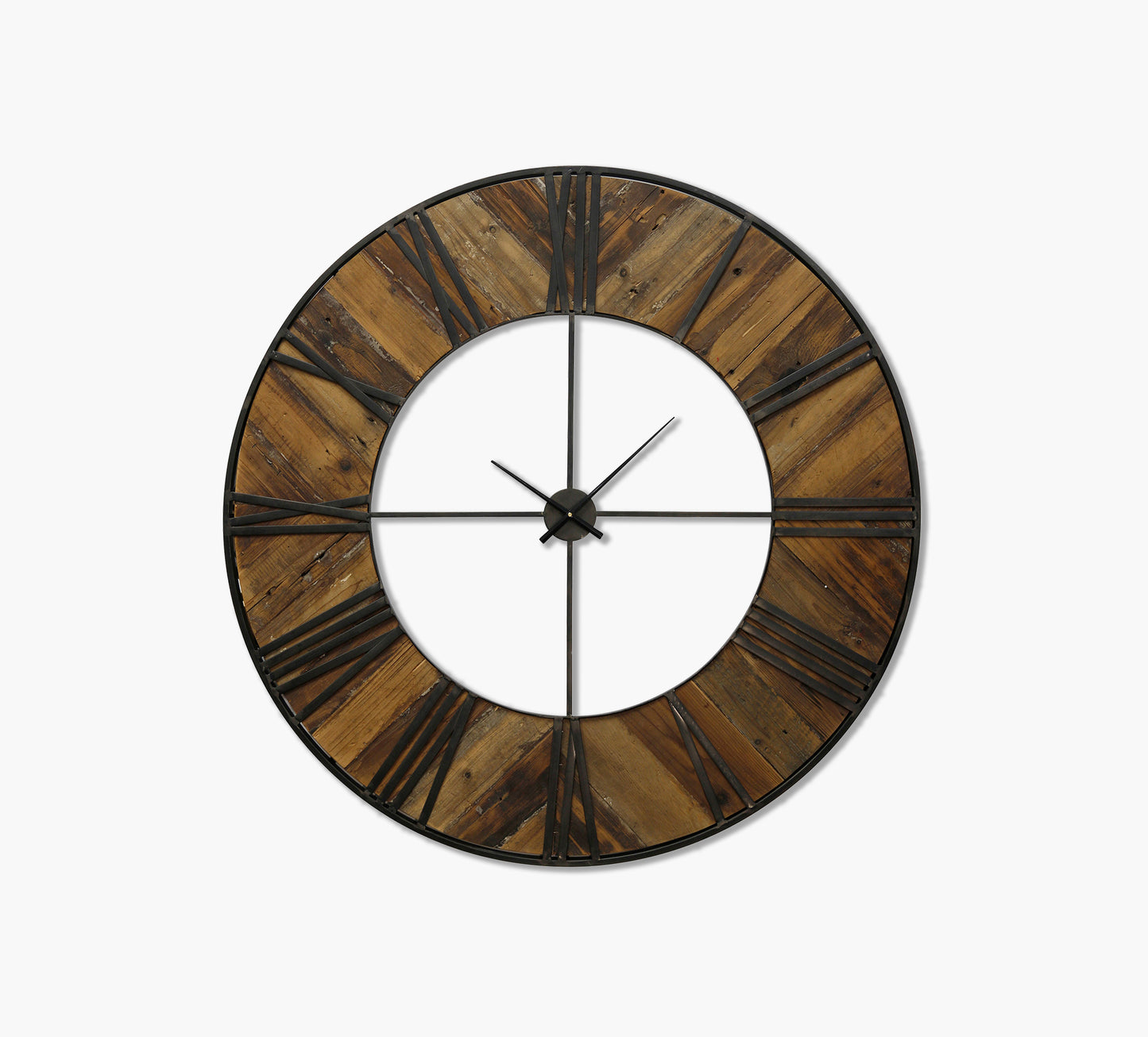 Wood and Metal Wall Clock