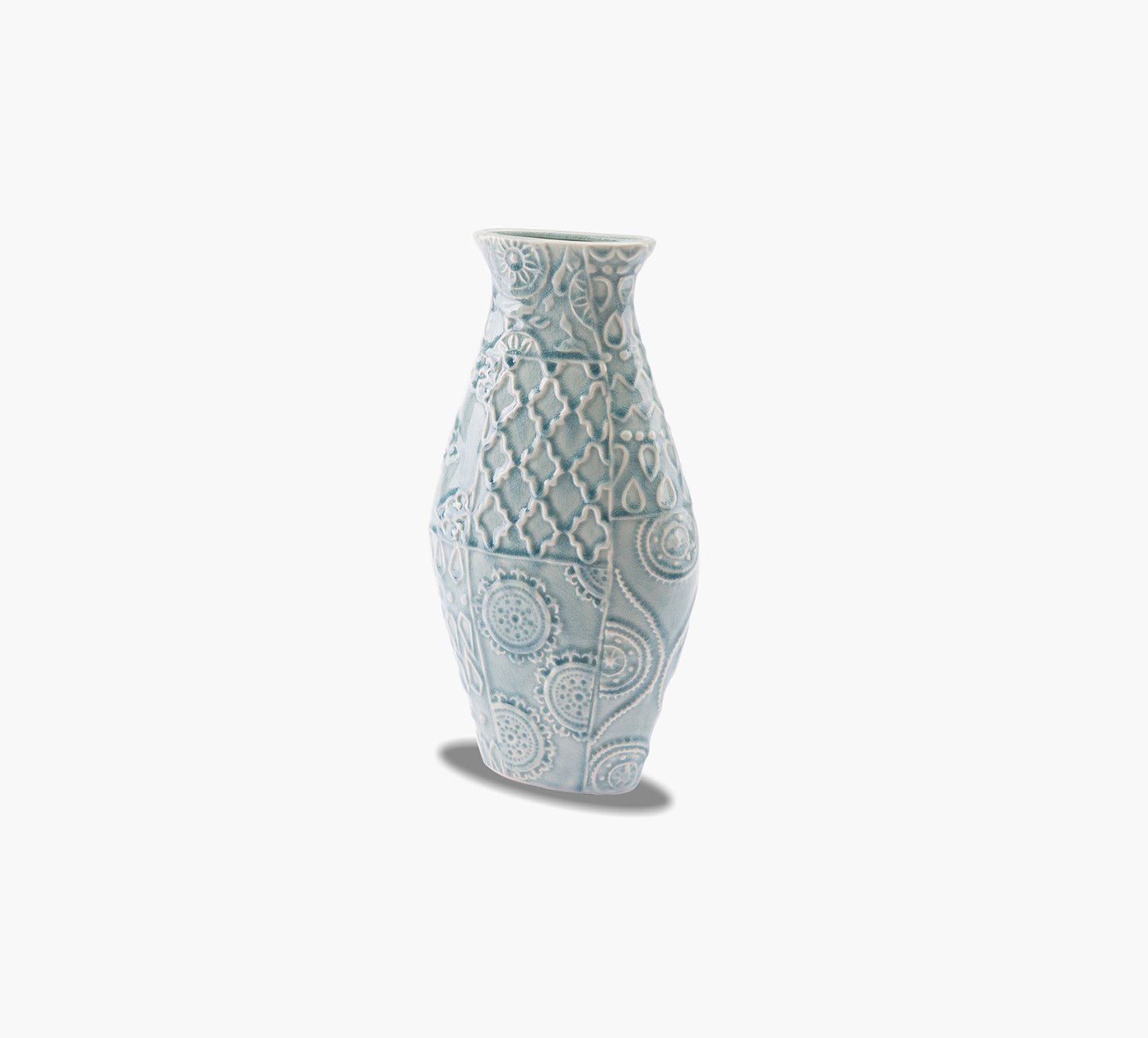 Medallion Medium Blue Vase