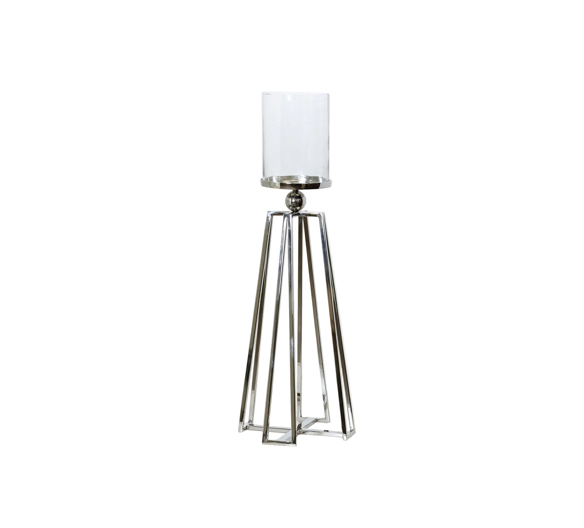 Large Silver Candle Holder