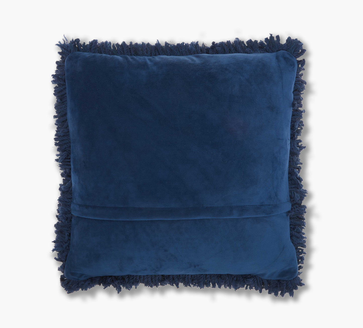 Lush Yarn Navy Shag Accent Pillow 20 x 20