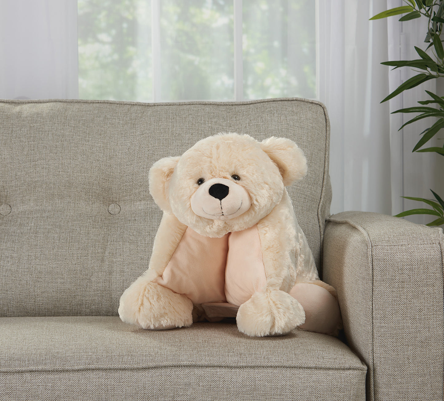 Puf de oso de marfil