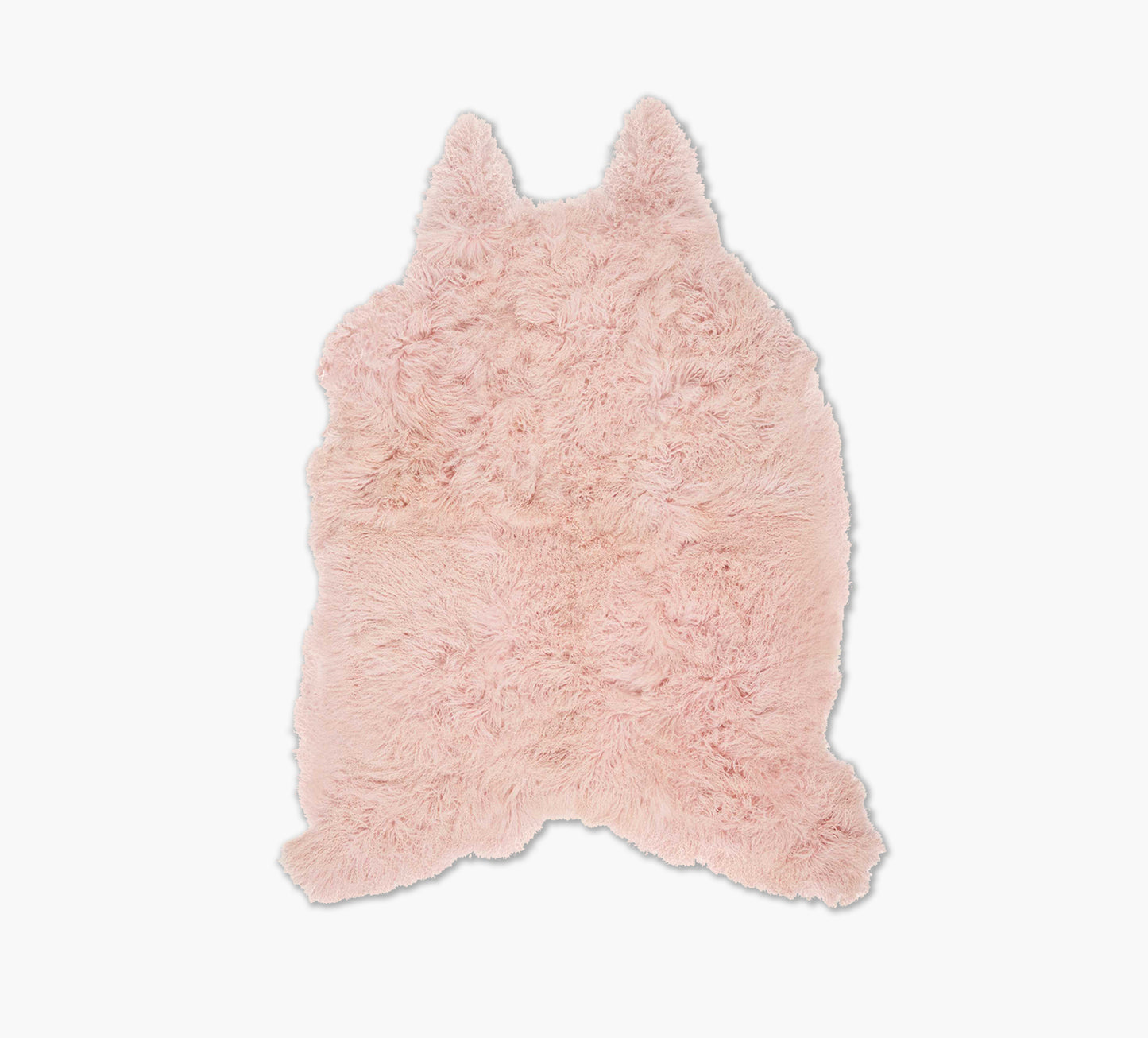 Alfombra tibetana con diseño de cordero en color rosa, 5 x 8 pulgadas