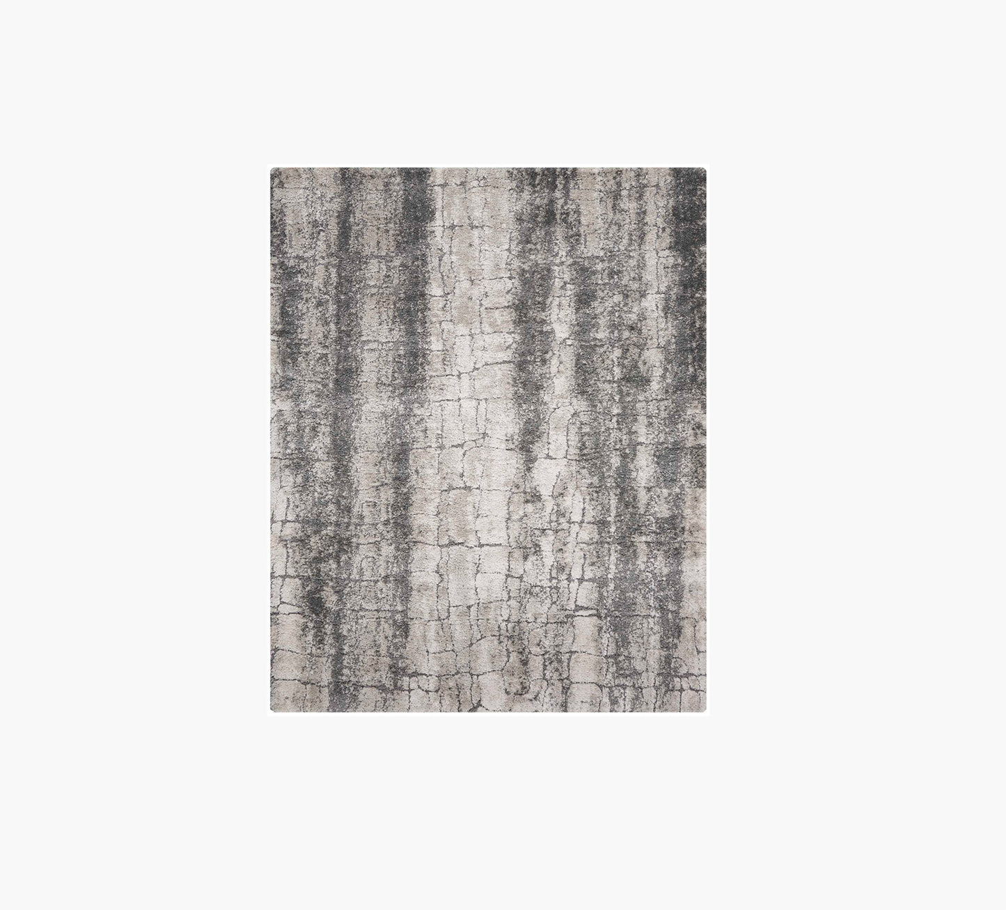 Alfombra de pelo largo color carbón Cloud de 5 x 8 pulgadas