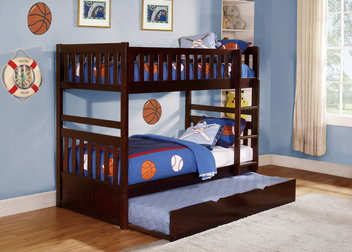 Galen Cherry Twin over Twin Bunk Bed