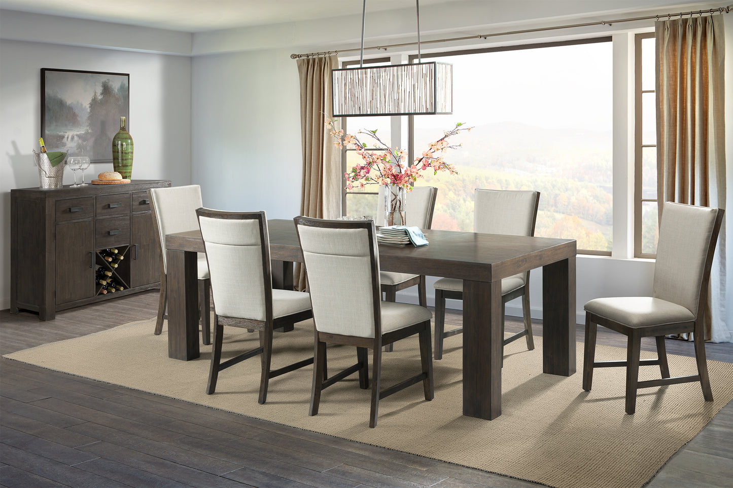Grady 5 Piece Dining Set with Upholstered Back Chair