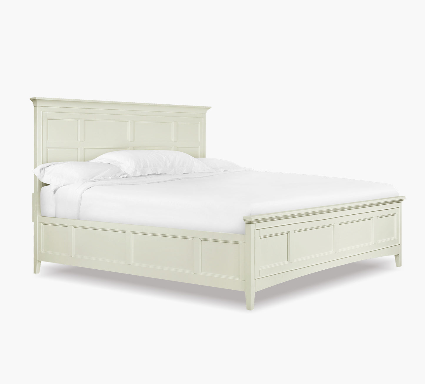 Cama King Kentwood Antique White con paneles