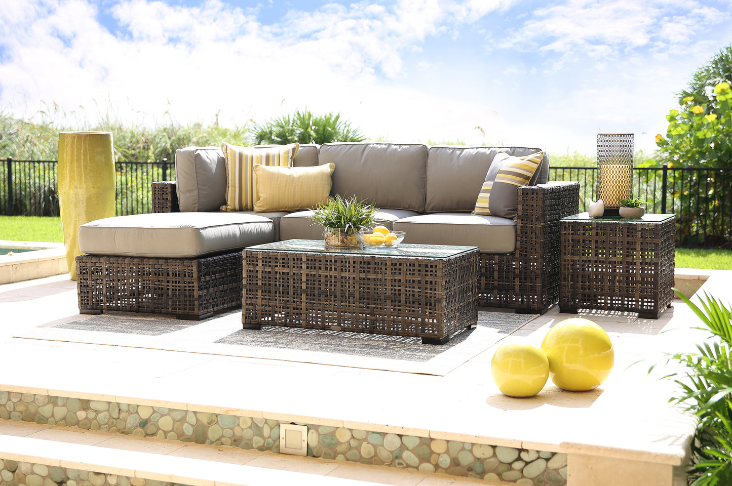 Seccional modular para exteriores de 4 piezas Kona Kai