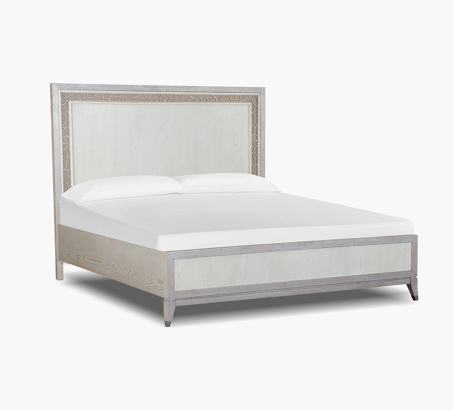 Ryker Champagne King Wood Panel Bed