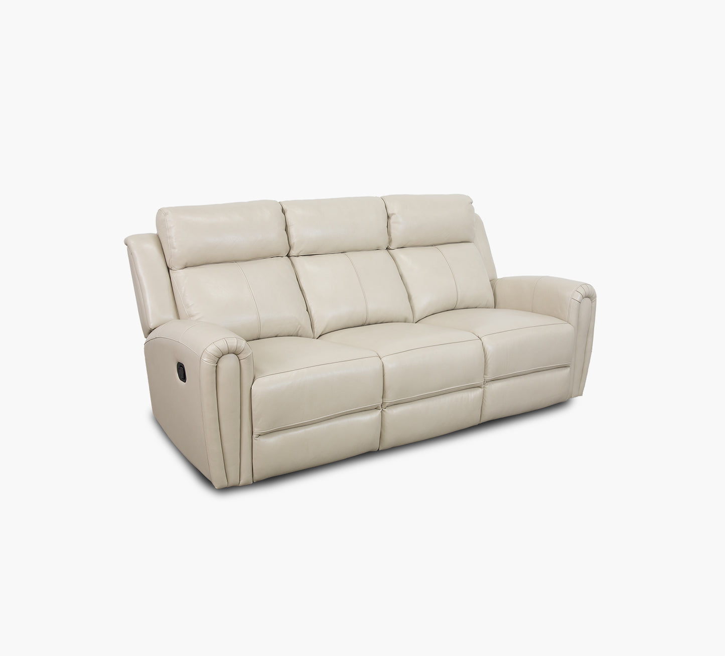 Jonathan Cream Leather Dual Power Reclining Sofa