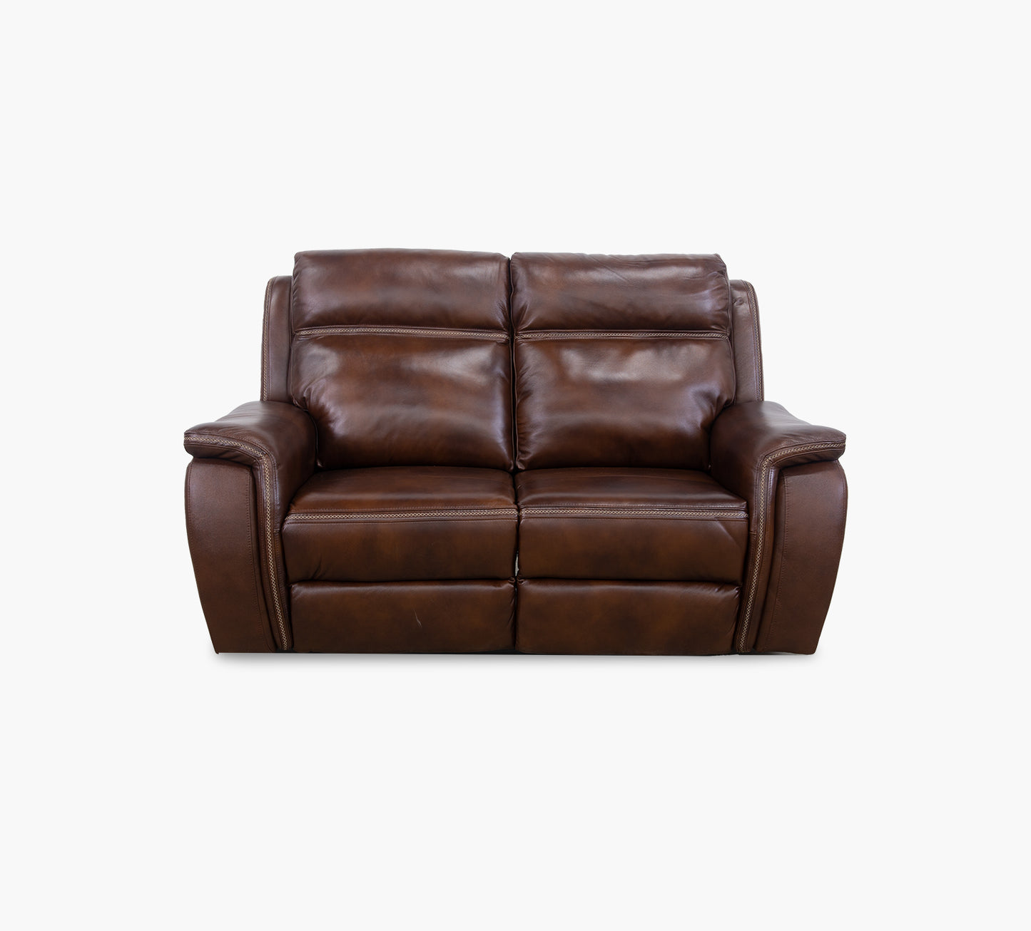 Tulare Leather Dual Power Reclining Loveseat