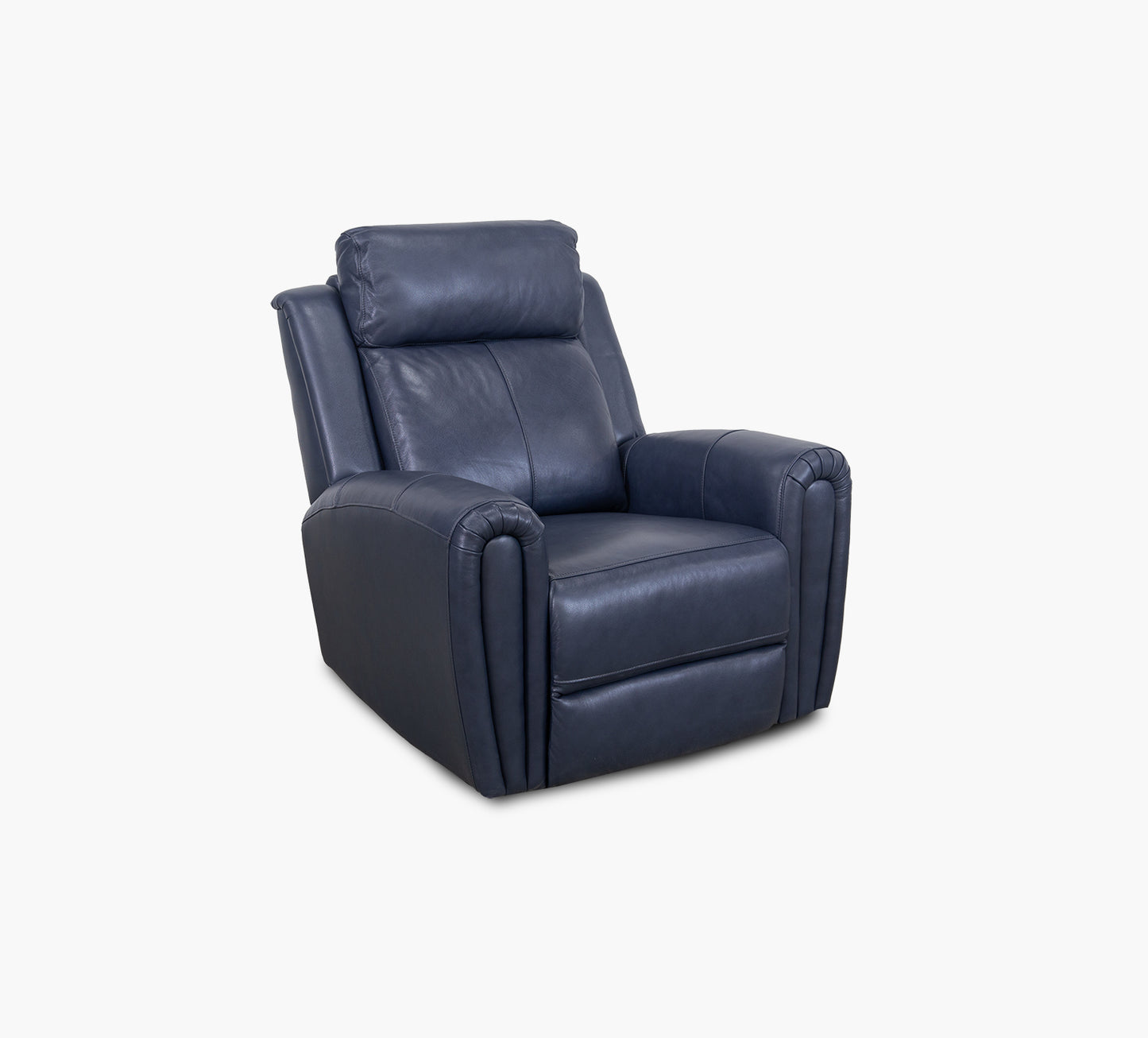 Jonathan Blue Leather Glider Recliner