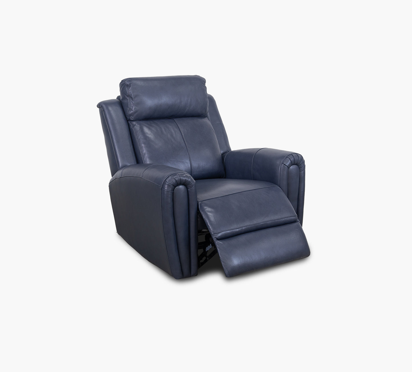 Jonathan Blue Leather Dual Power Glider Recliner