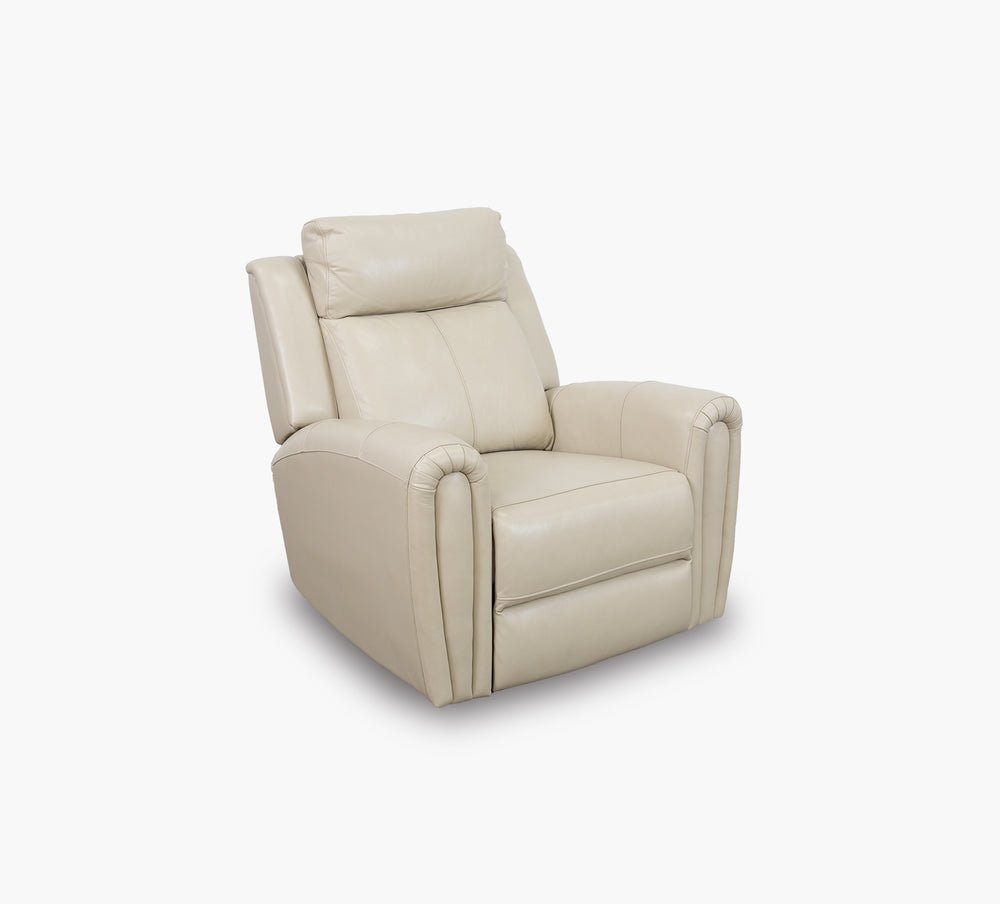 Jonathan Cream II Leather Power Glider Recliner w/Power Headrest