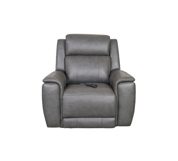 Allegro Dark Grey Leather Dual Power Recliner
