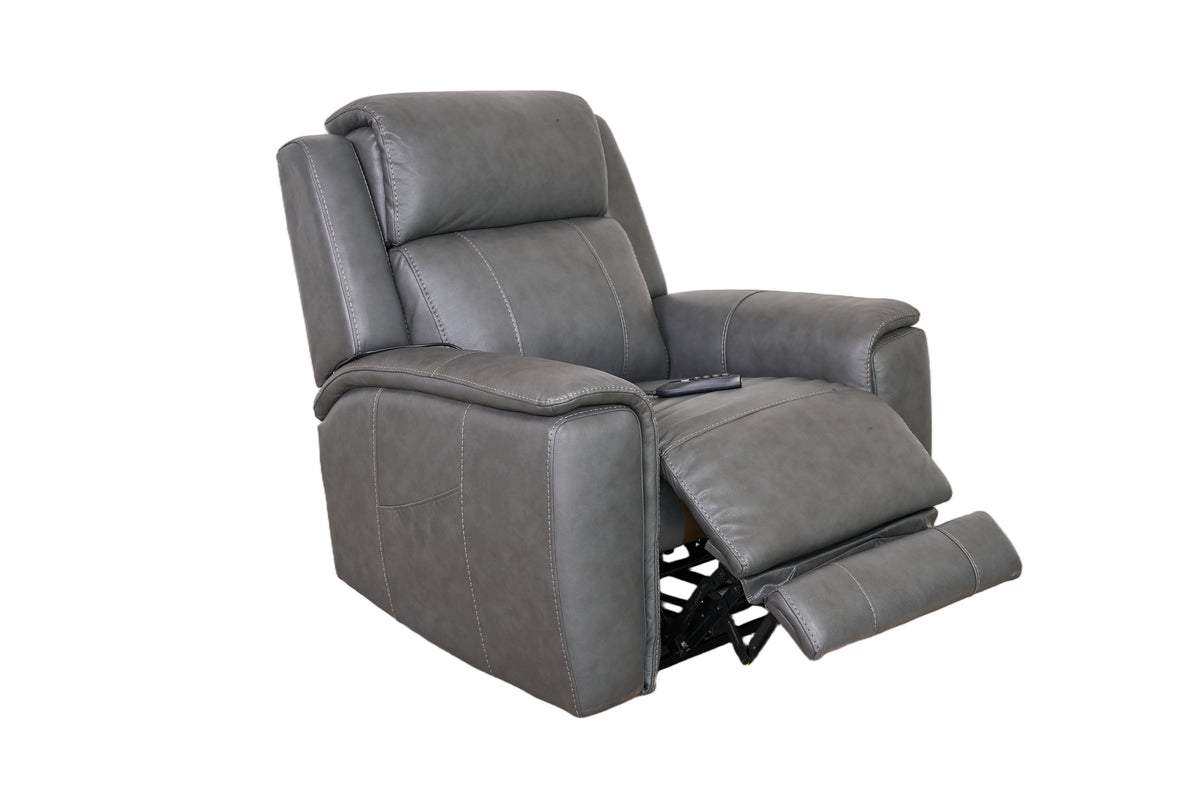 Allegro Dark Grey Leather Dual Power Recliner