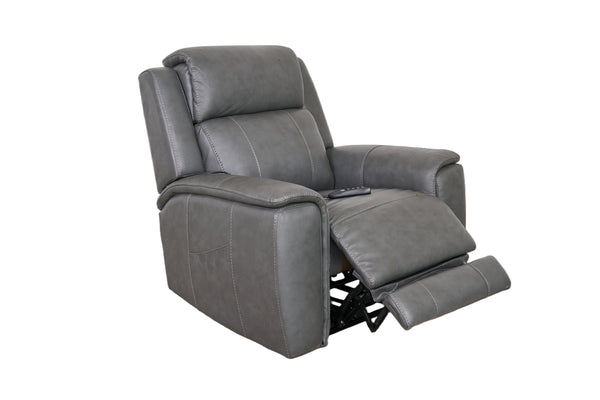 Allegro Dark Grey Leather Dual Power Recliner