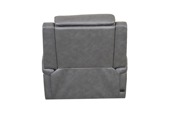Allegro Dark Grey Leather Dual Power Recliner
