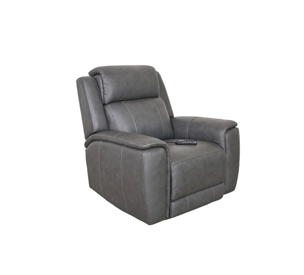Allegro Dark Grey Leather Dual Power Recliner