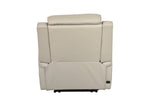 Allegro Light Grey Leather Dual Power Recliner