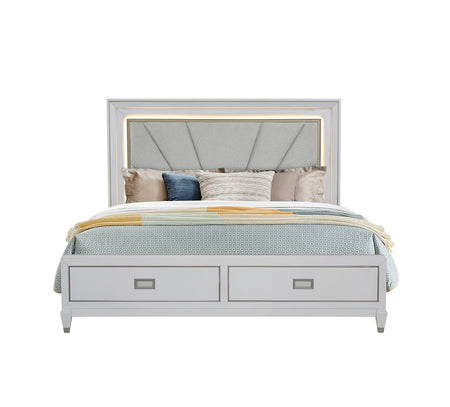 Gallia King Upholstered Lighted Storage Bed
