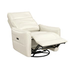 Deco Leather Power Swivel Glider Recliner