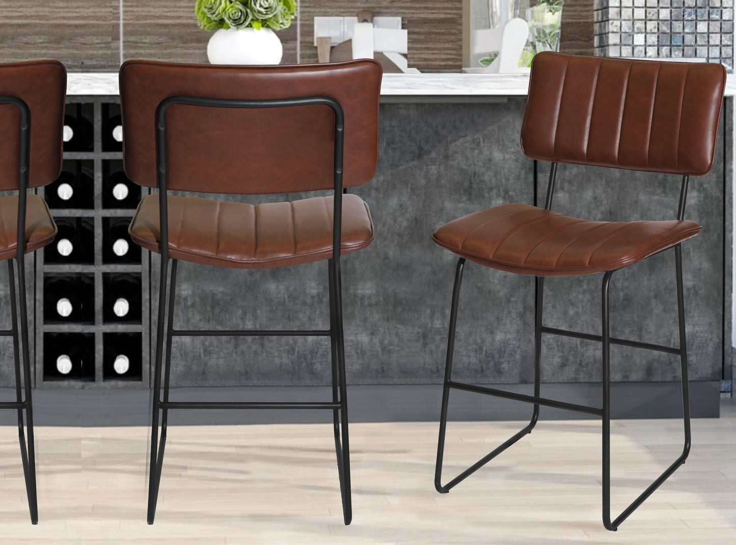 Tribeca Brown 24" Counter Stool