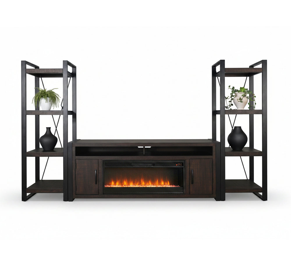 Lockhart 4 Piece Wall Unit with 78" TV Console and 42" Firebox
