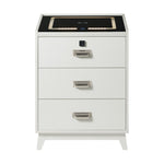 Rio White Electronic Nightstand