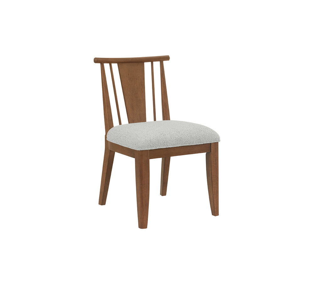 Walnut Grove Wood Back Upholstered Seat Side Chair