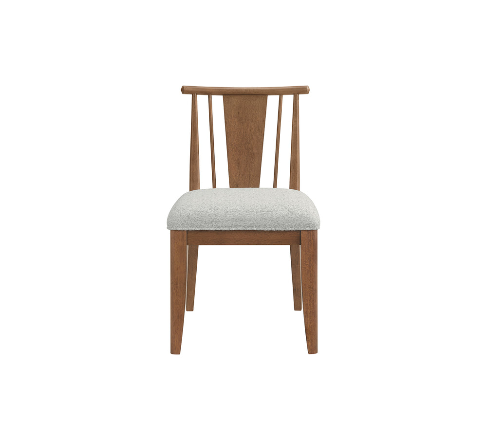 Walnut Grove Wood Back Upholstered Seat Side Chair