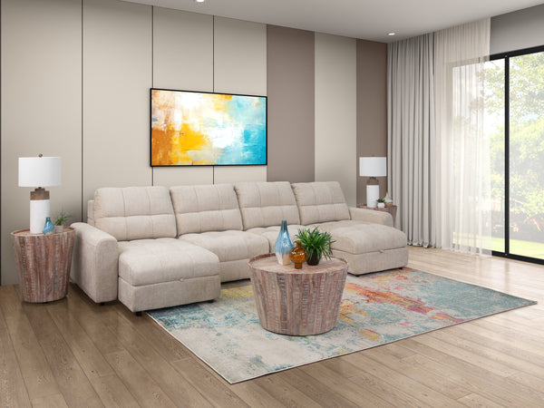 ◆未使用品◆センソユニコ Cube-Cube コーデュロイ　ガウチョパンツ Slide Beige 4 Piece Sliding Sectional w-Left Arm Facing and Right