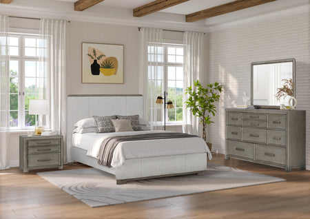 Haven Bend 5 Piece Queen Upholstered Panel Bedroom