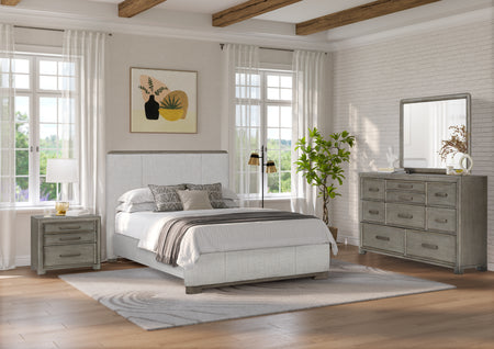 Haven Bend 5 Piece King Upholstered Panel Bedroom