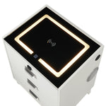 Rio White Electronic Nightstand