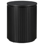 Colvin Black Wood Top End Table
