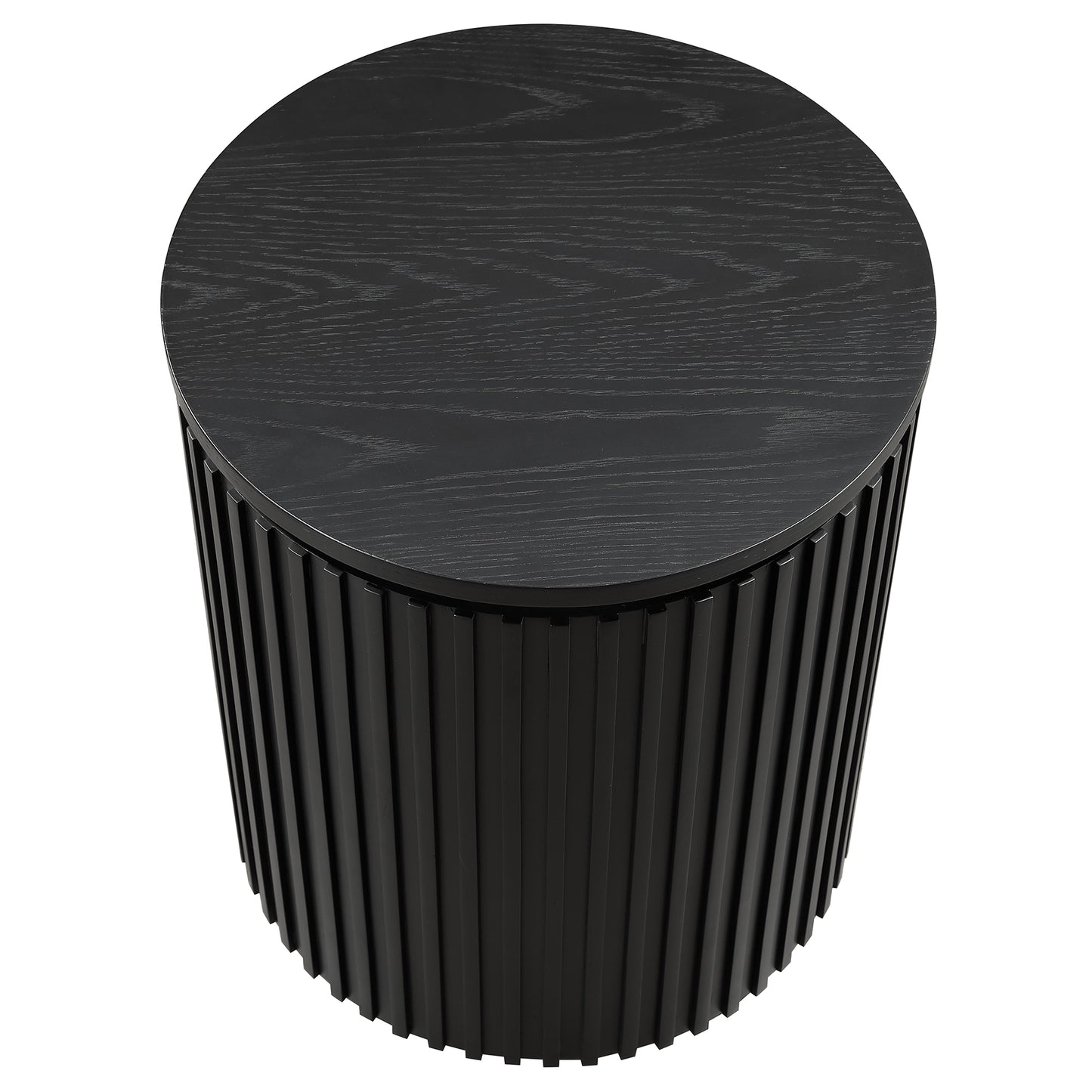 Colvin Black Wood Top End Table
