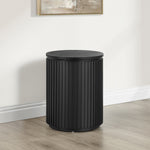 Colvin Black Wood Top End Table