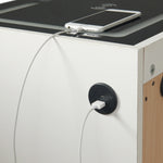 Rio White Electronic Nightstand