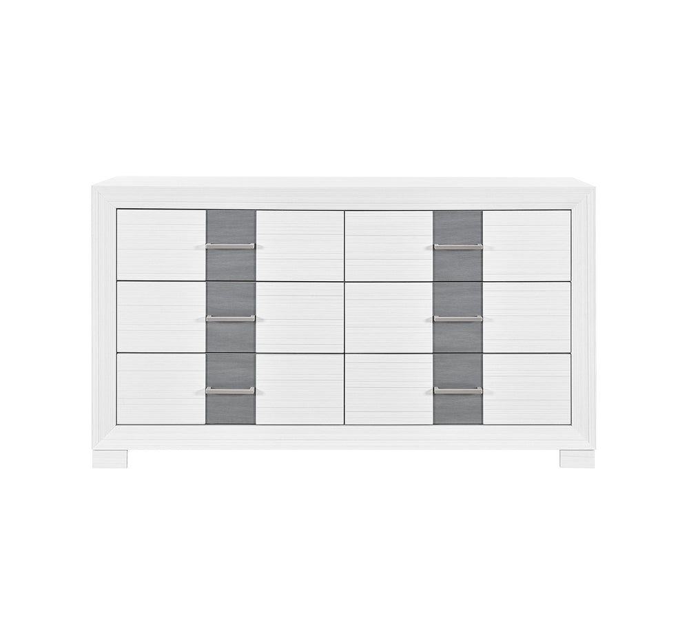 Optimus White 58" Dresser