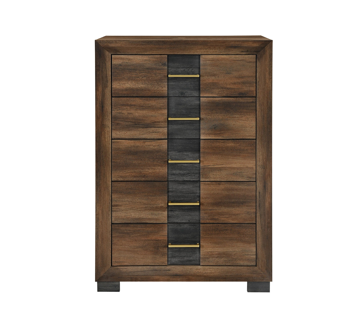 Optimus Brown 5 Drawer Chest