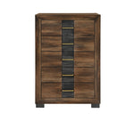 Optimus Brown 5 Drawer Chest