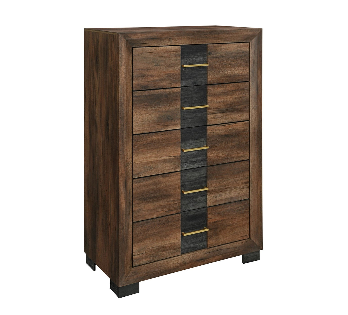Optimus Brown 5 Drawer Chest