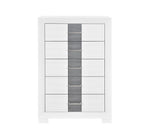 Optimus White 5 Drawer Chest