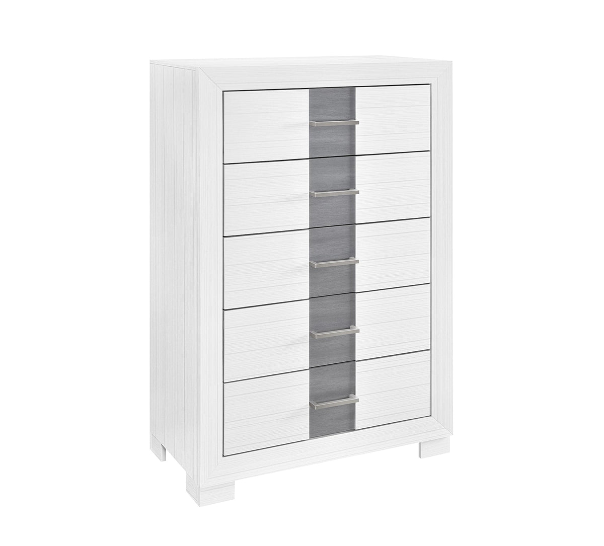 Optimus White 5 Drawer Chest