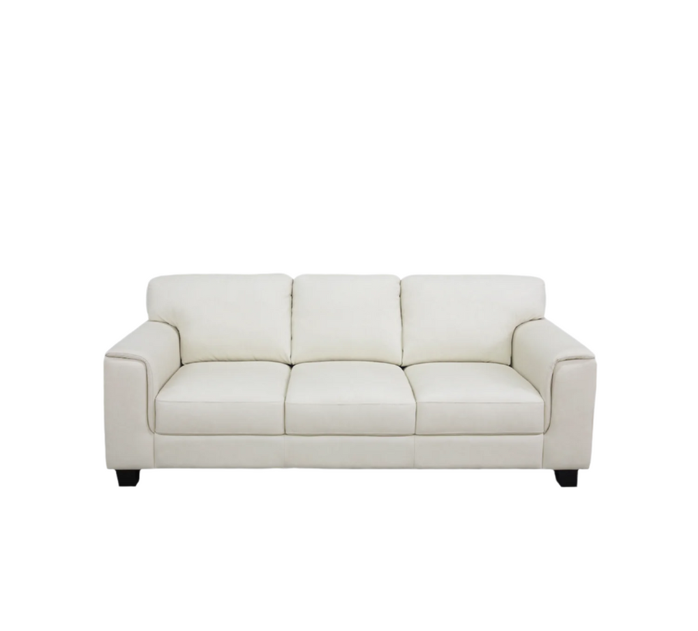 Stetson Ivory Leather Sofa