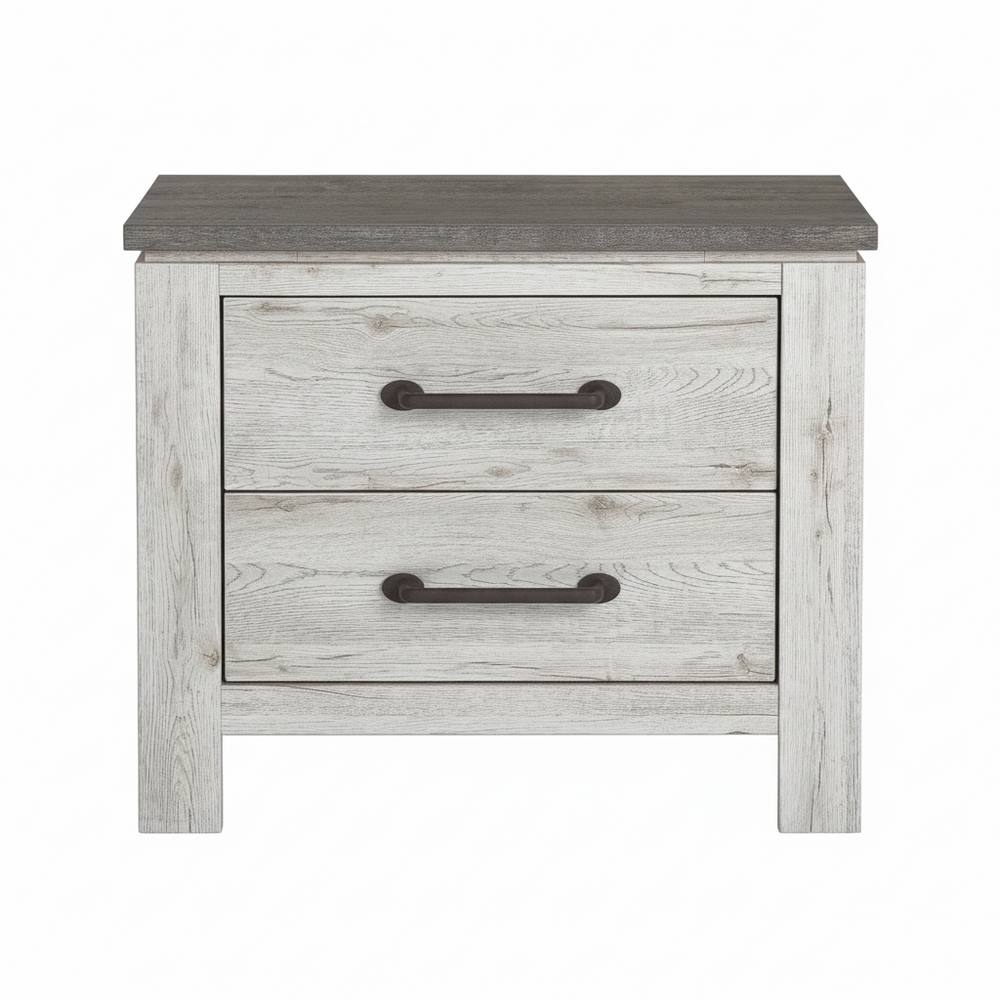 Adorna Two Tone 2 Drawer Nightstand