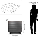 Performa Grey 2 Drawer Nightstand