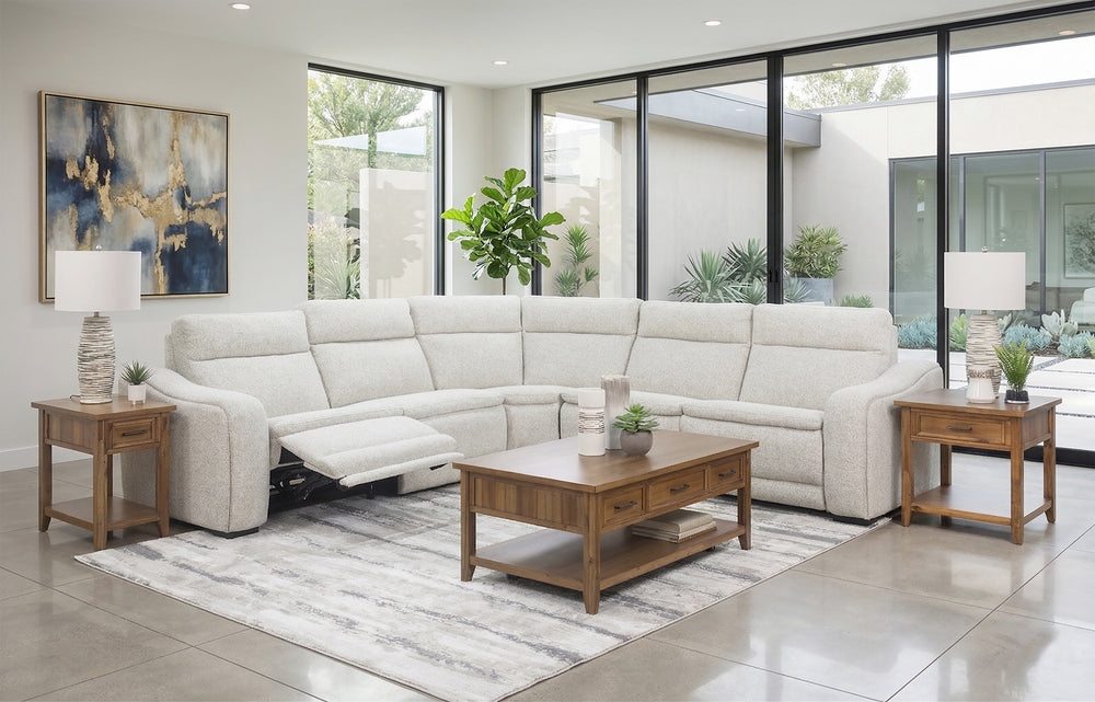 Gizmo 5 Piece Dual Power Reclining Sectional with Left and Right Arm Facing Recliners