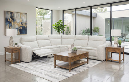 Gizmo 5 Piece Dual Power Reclining Sectional with Left and Right Arm Facing Recliners