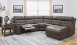 Diamond 5 Piece Triple Power Reclining Sectional with Right Arm Facing Chaise